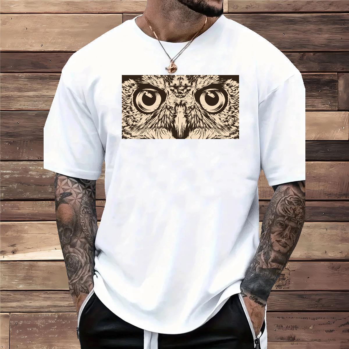 2024 DIY Man T Shirts 230g Cotton eagle Hip Hop Street Tops Tees Breathable Short Sleeve Cool Men Tops Tees Customized Print