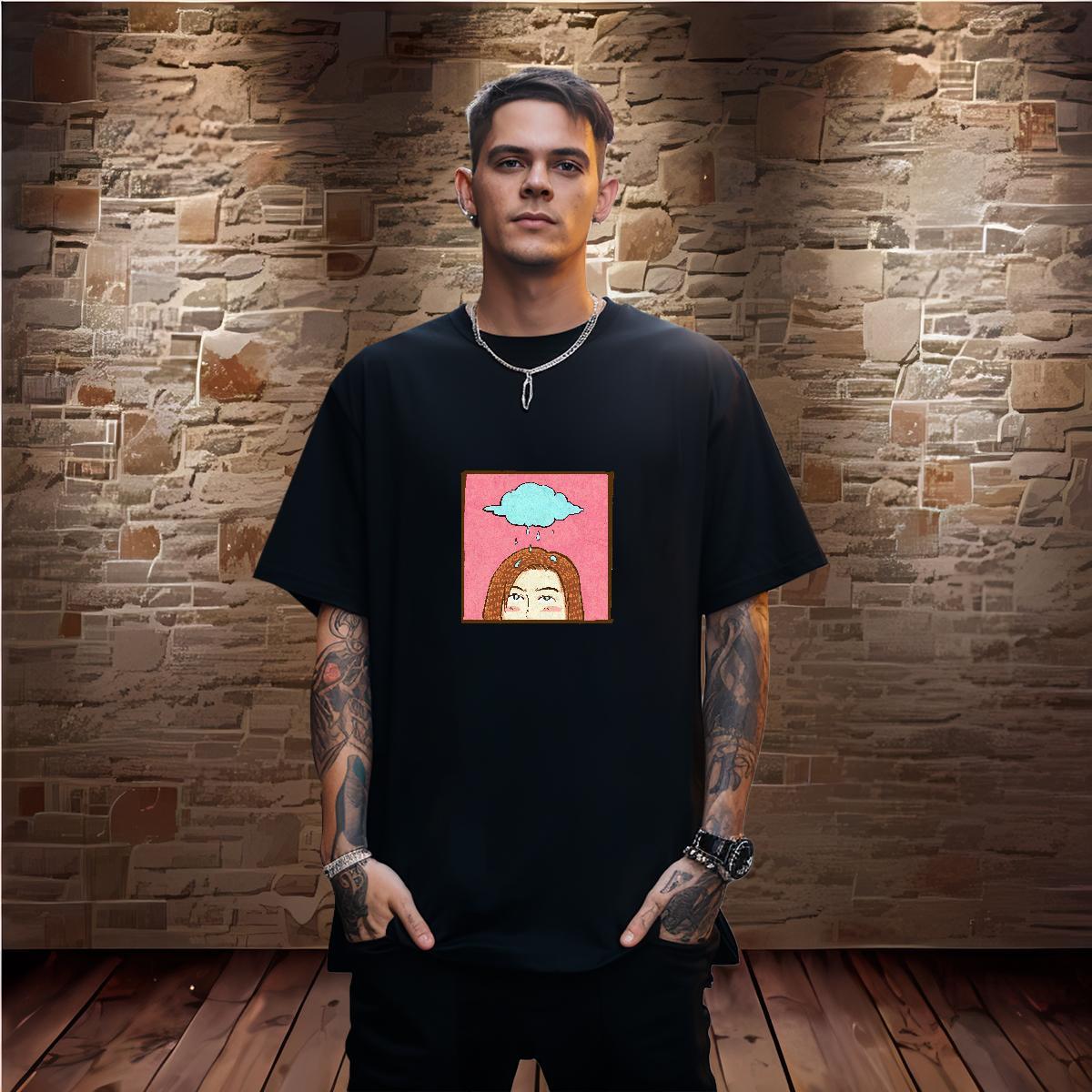T-Shirts 230g Pure Cotton portrait Home Outdoor Round Neck Short Sleeve Graphic Mens Tshirts DIY Customized High Quality Top Tees