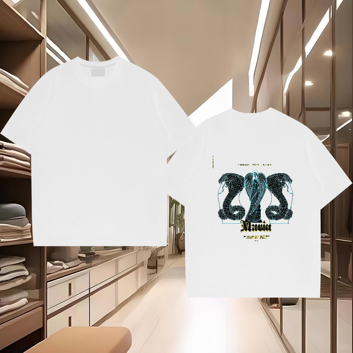 Wholesale Man T Shirts 230g 100% Cotton snake Sport Wear Breathable Short Sleeve Soft Mens Tshirts White Plus Size