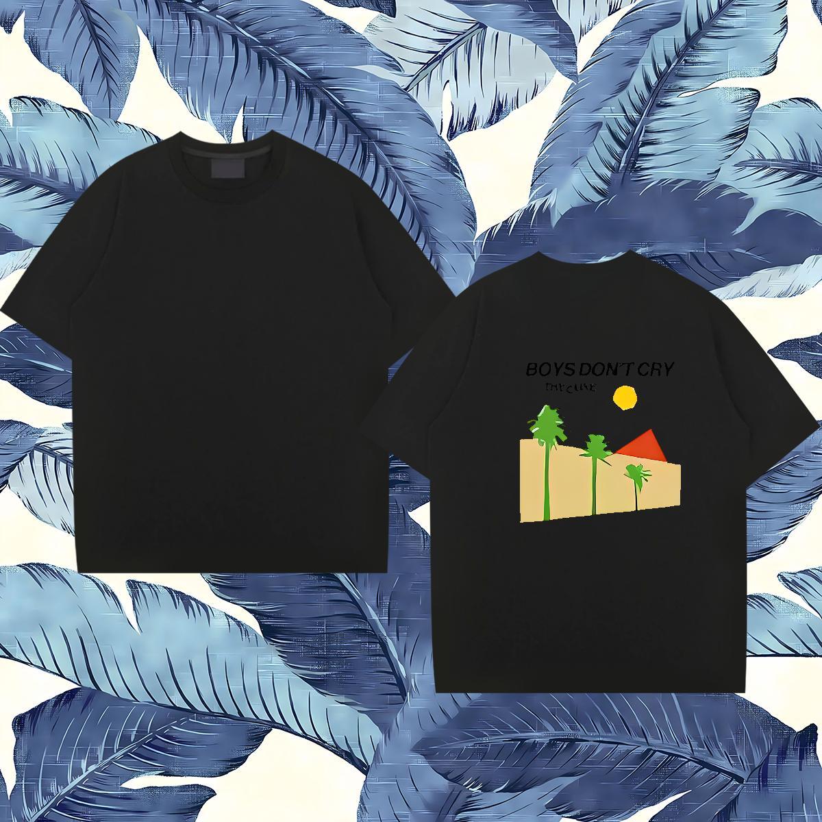 New Arrival T-Shirts 230g 100% Cotton tree Street Wear Tees Round Neck Short Sleeve Cool Men Tops Tees DIY Anime