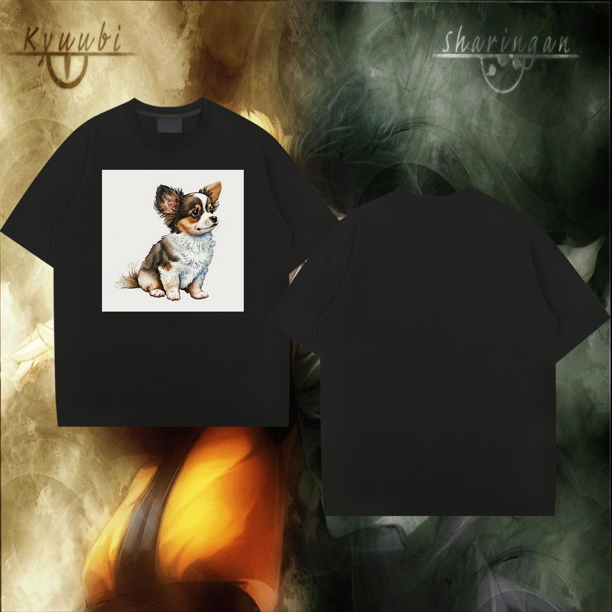 Wholesale Men Tshirts 230g Pure Cotton Street wear Hip Hop Dog Oversized 3XL 4XL Breathable Short Sleeve 2024 Designer Mens T Shirts Wear