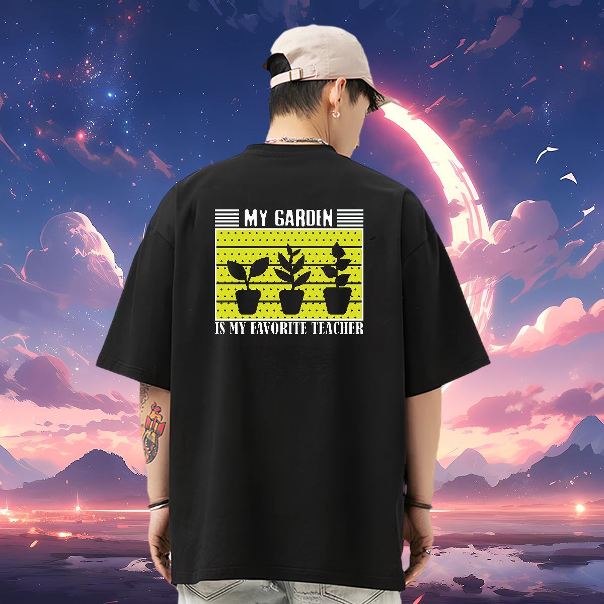 Casual New Man T Shirts 230g Pure Cotton tree Street Casual Tops Tees Short Sleeve Soft Unisex Couples T Shirts Custom Print Plus Size