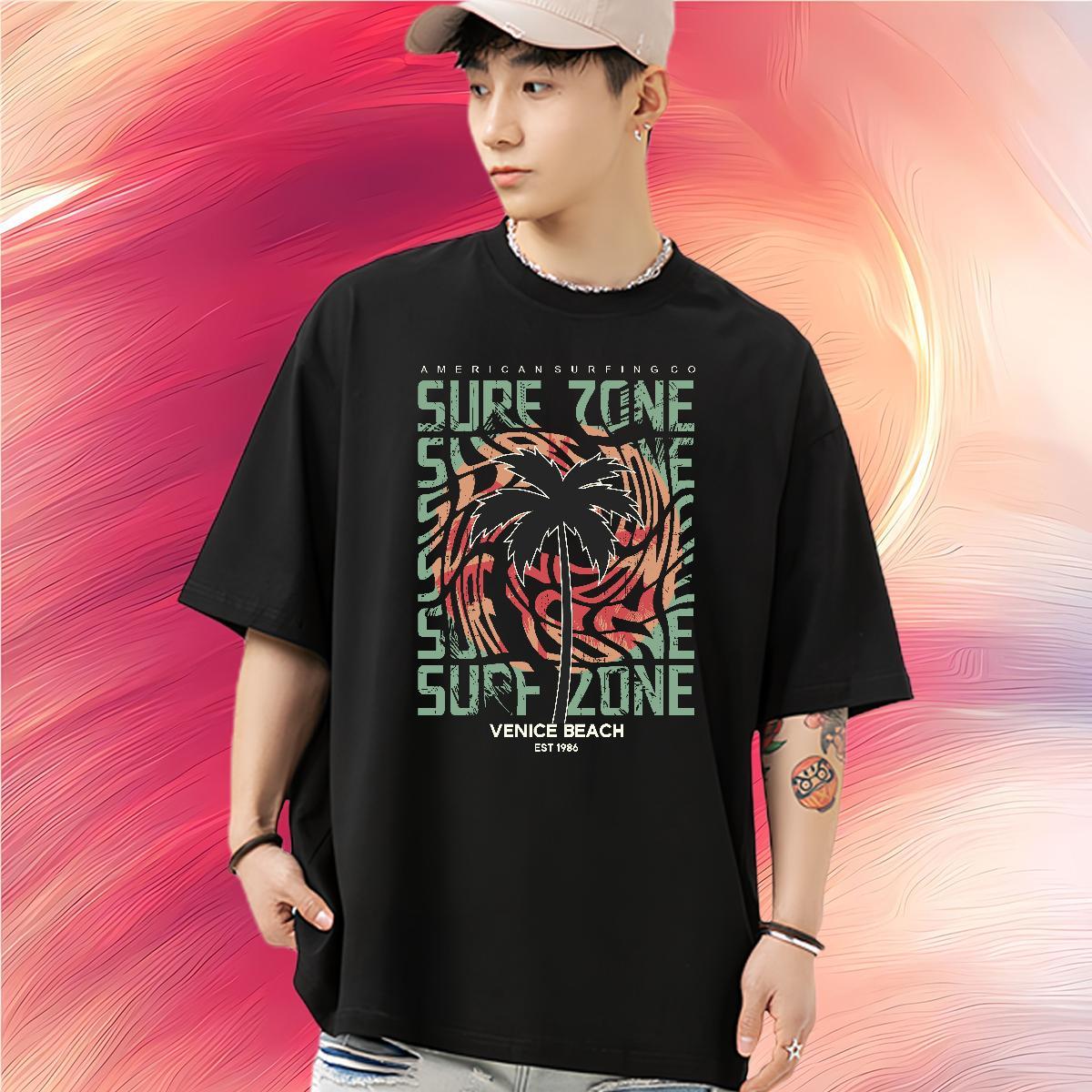 Designer Fashion T shirt 230g 100% Cotton tree Outdoor Tshirts Breathable Short Sleeve Free Shipping Men Tops Tees Plus Size Cartoon