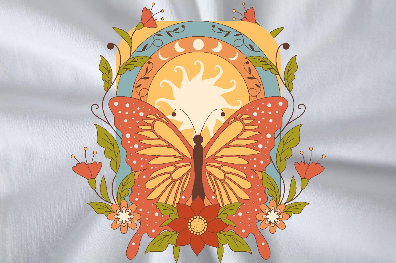 Designer Men Tees 230g Pure Cotton Hip Hop Street Butterfly Custom Printed O Neck Short Sleeves DIY T Shirt For Man Polos