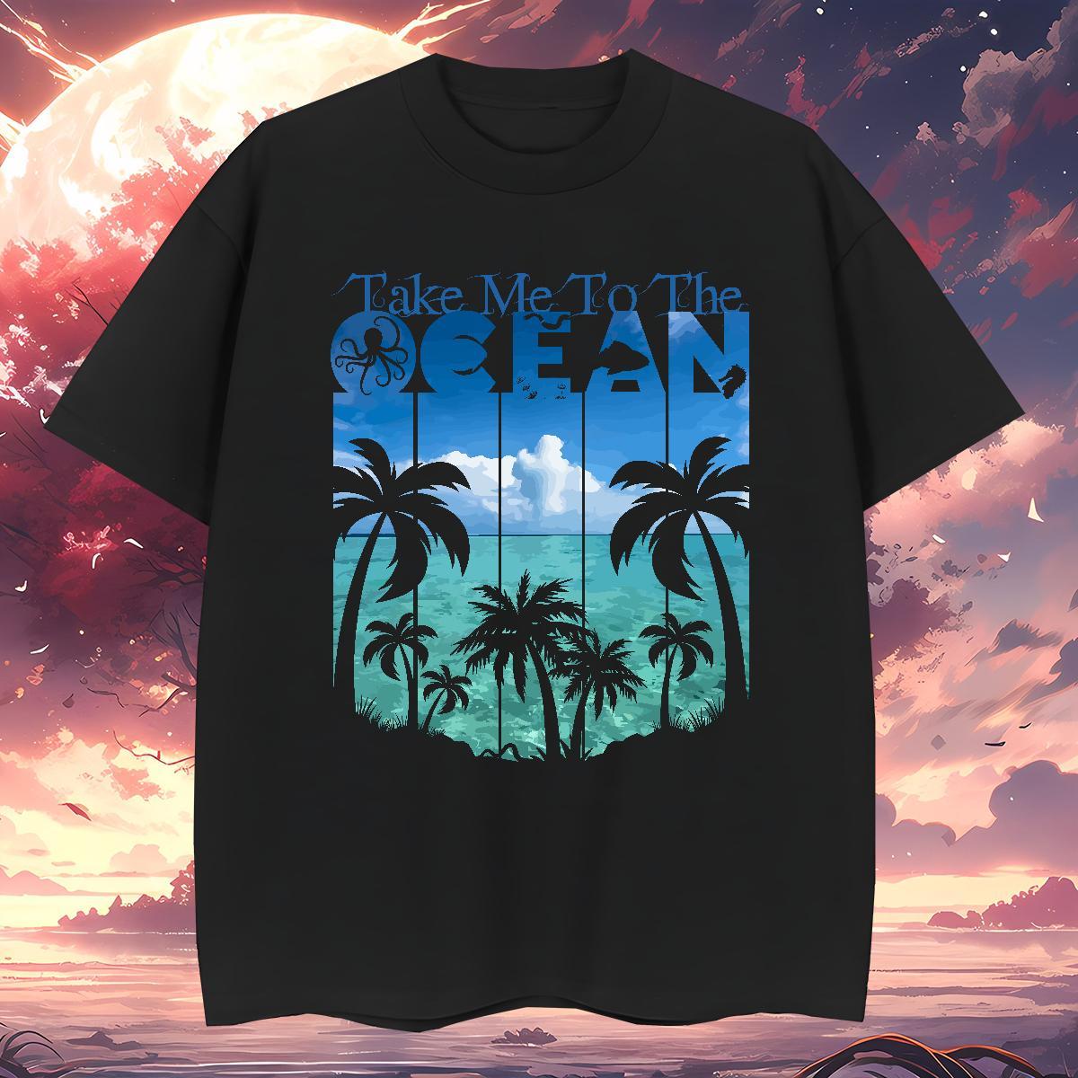 T Shirts Men 230g Cotton tree Anime Printing Street Round Neck Short Sleeve Plus Size Custom Men Clothes T-Shirt Stylist Cool Design Tops Shirt