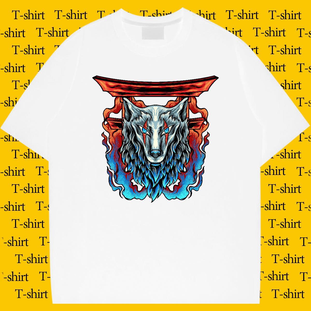 Wholesale T Shirts Men 230g Cotton Summer Casual Tops Shirt Crew Neck Breathable Soft Couples T Shirts Skull