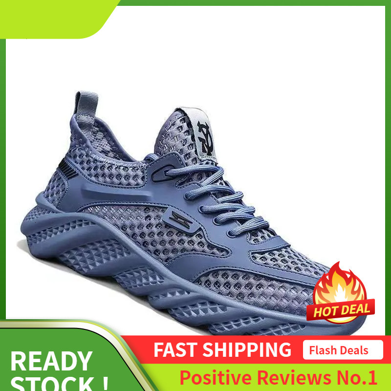 New Ddmysports S Men Mesh Breathable Athletic Ollow Quick Dry Outdoor Wading Shoes Lightweight Trendy Sneakers Triple Blue Free Shipping hoes neakers 