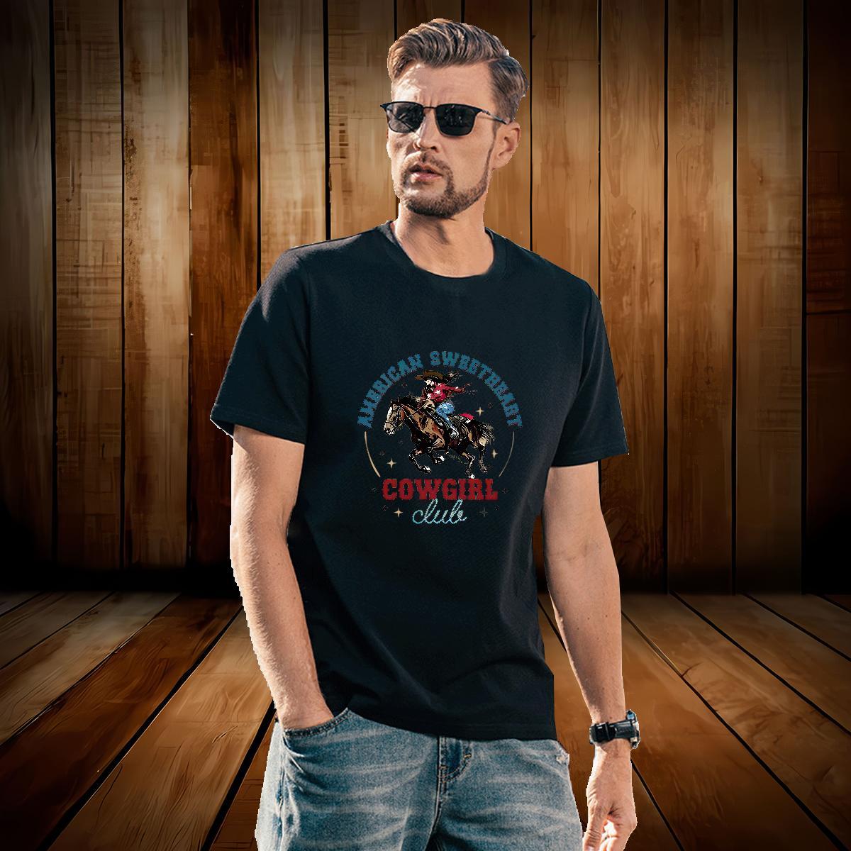 Wholesale Men Tshirts 230g Pure Cotton horse T Shirts Men Hip Hop Street Short Sleeve O-Neck White Plus Size Classic Polos