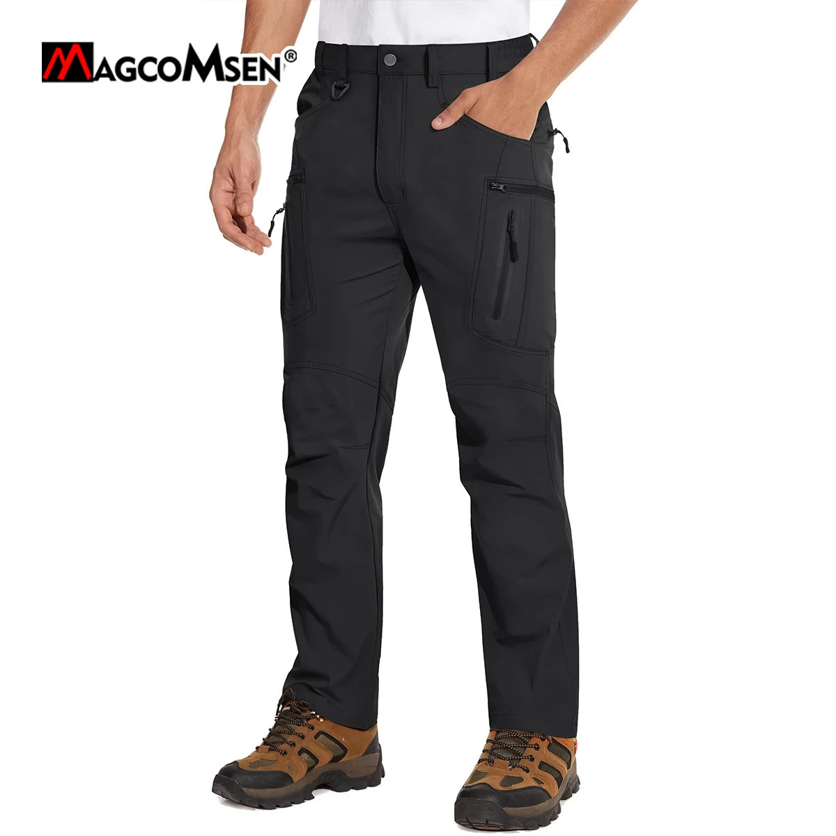 MAGCOMSEN Lightweight Hiking Pant Men Summer Cargo Pants Quick-Dry Nylon Water-Resistant Outdoor Fishing Casual Trouser 240806