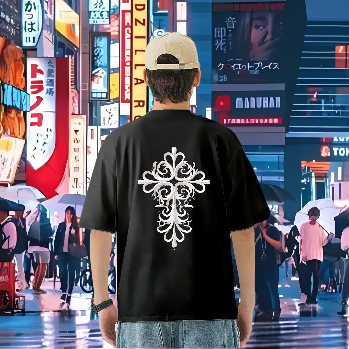 Fashion T-Shirts letter Tee Shirt 100% Cotton 230g Daily Outfit Loose Fit Customized Short Sleeve O-Neck Men Clothes T-Shirt
