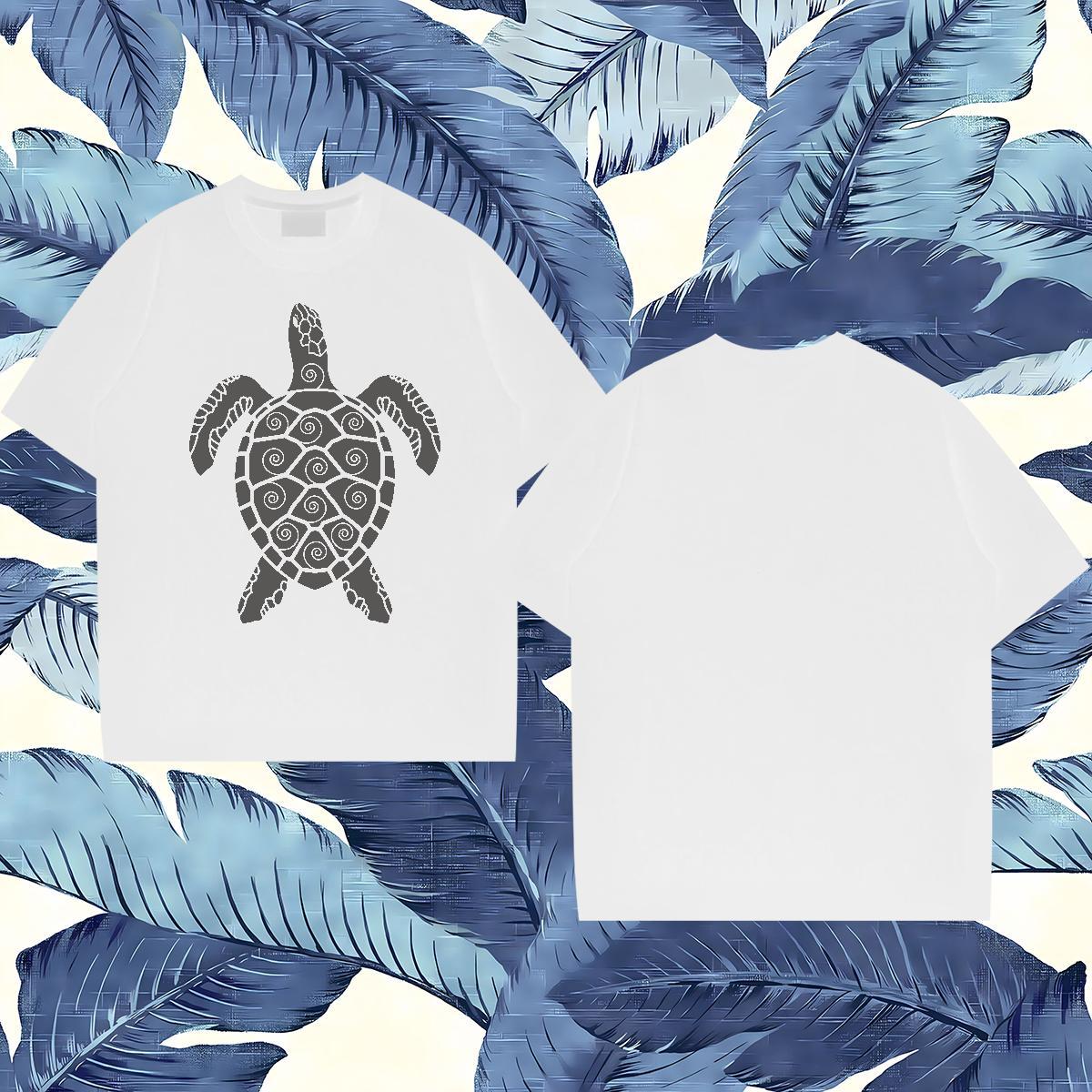 Factory Direct Mens T Shirts 230g Cotton tortoise Beach Tee Shirt Short Sleeve O-Neck Popular Couples T Shirts Oversized 4XL