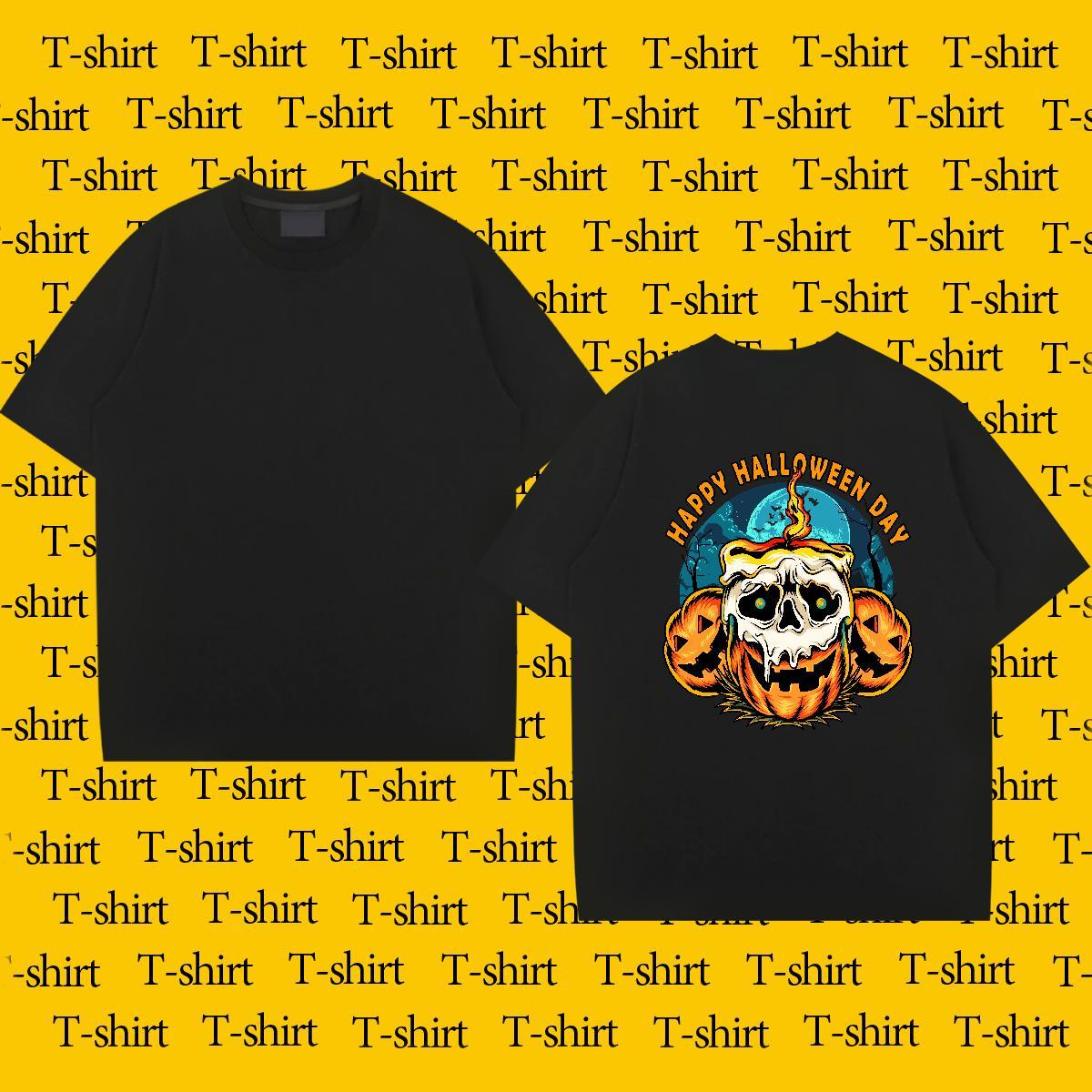 Free Shipping T shirt 230g Cotton Halloween Anime Printing Street Tops Tees Pure Cotton Cool Couples T Shirts Oversized 3XL 4XL