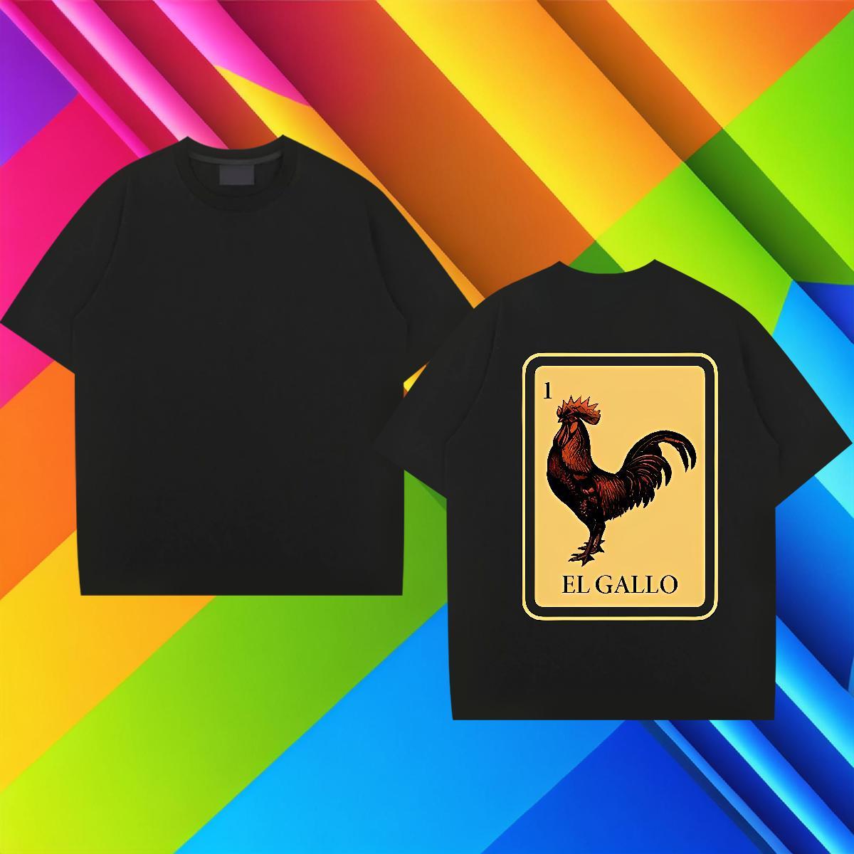 New Men T Shirts 230g 100% Cotton chicken Hip Hop Tops Breathable Crew Neck Wholesale Couples T Shirts Custom Printing