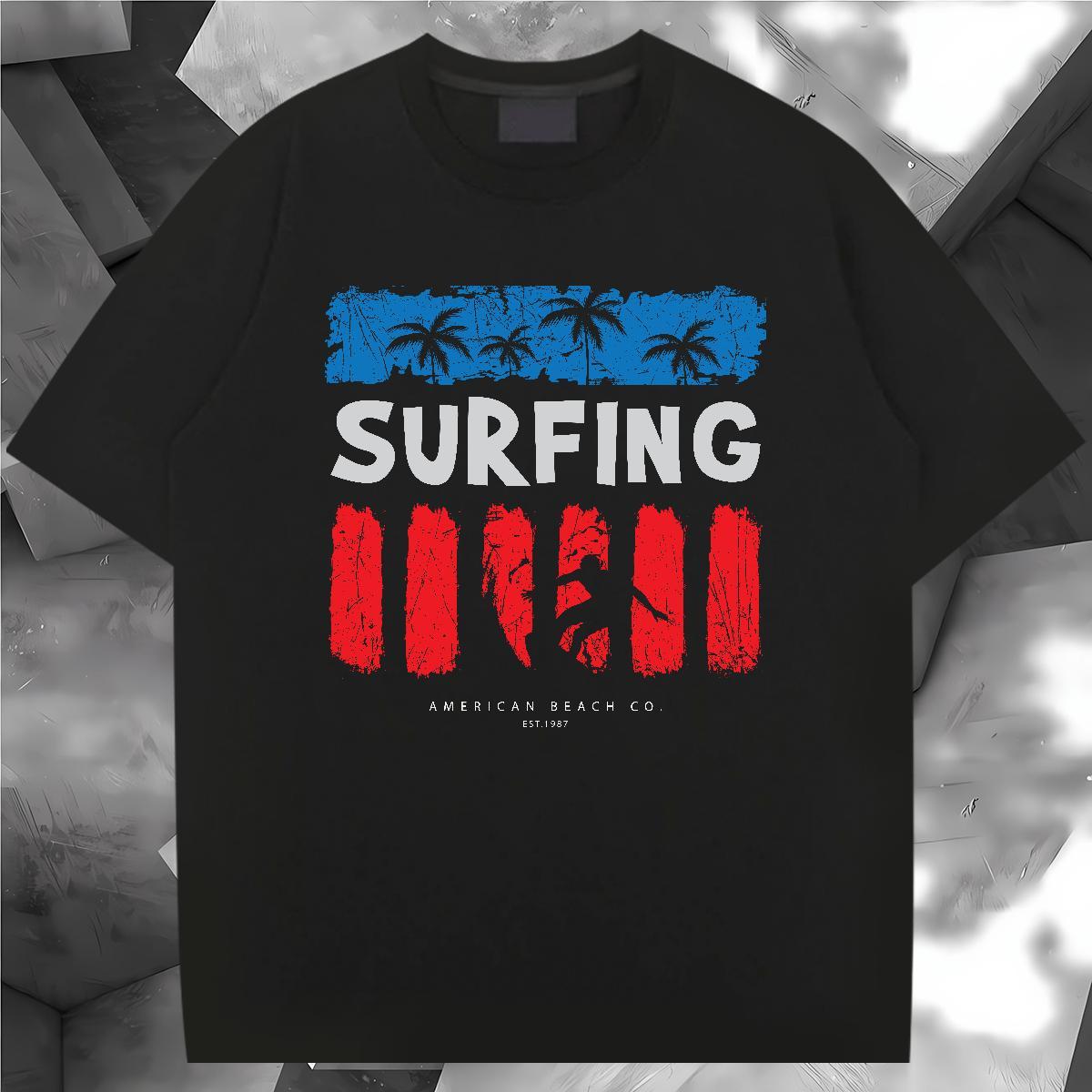 Fashion T-Shirts 100% Cotton 230g tree Street wear Hip Hop Wear Breathable Soft Popular Men Clothes T-Shirt Graphic