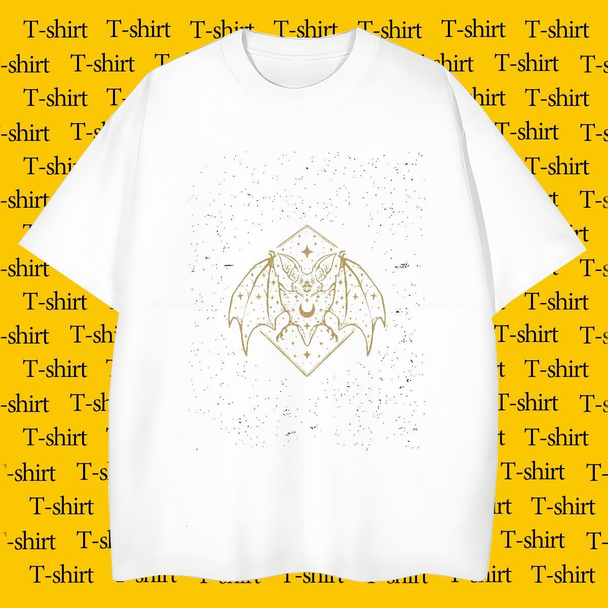 Man T Shirts 100% Cotton 230g bat Daily Outfit Pure Cotton Black White Men Clothes T-Shirt New Designer Comfortable Top Tees