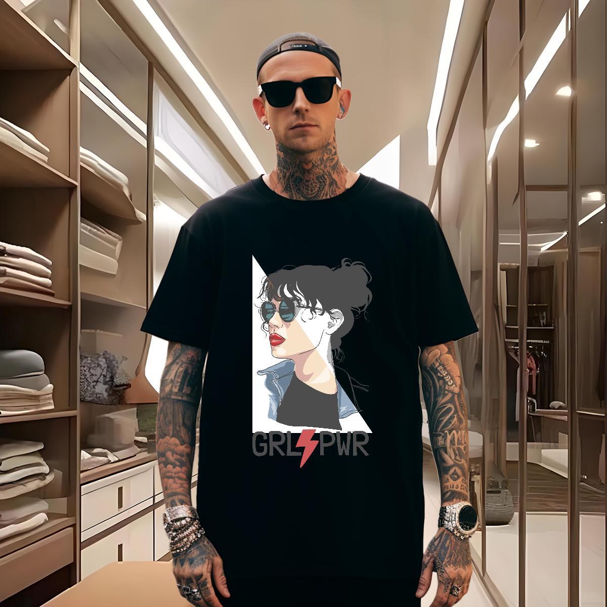 T shirt 230g Pure Cotton women Street wear Hip Hop Breathable Short Sleeve Oversized 3XL 4XL Mens Tshirts 2024 High Quality Polos