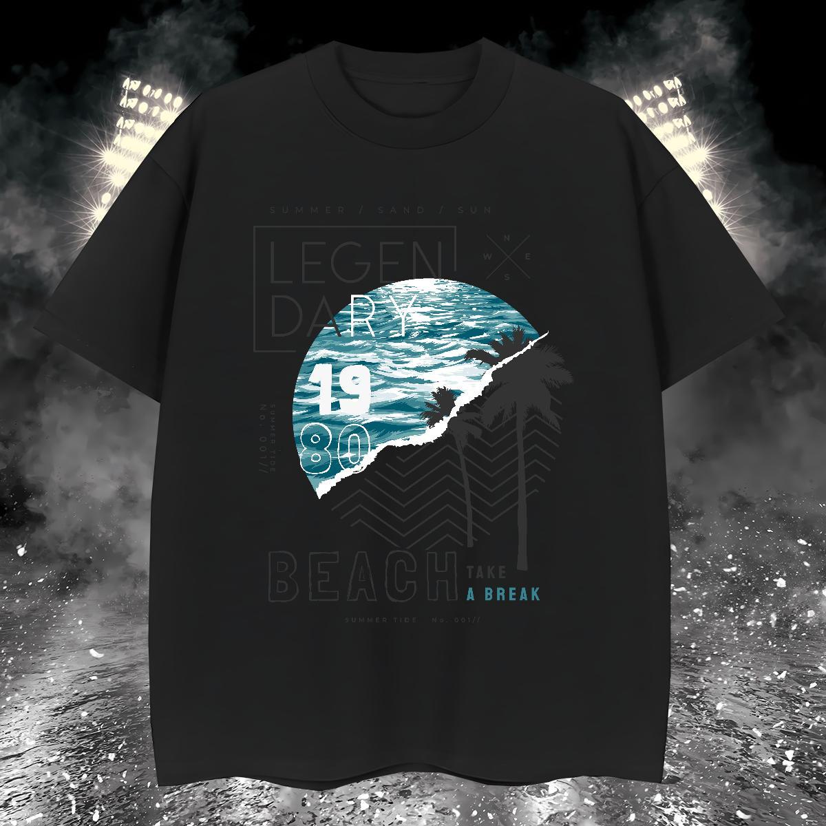 Designer Fashion T Shirts Men 230g 100% Cotton sea Street Wear Clothings Crew Neck TOP Quality Men Clothes T-Shirt Custom Anime