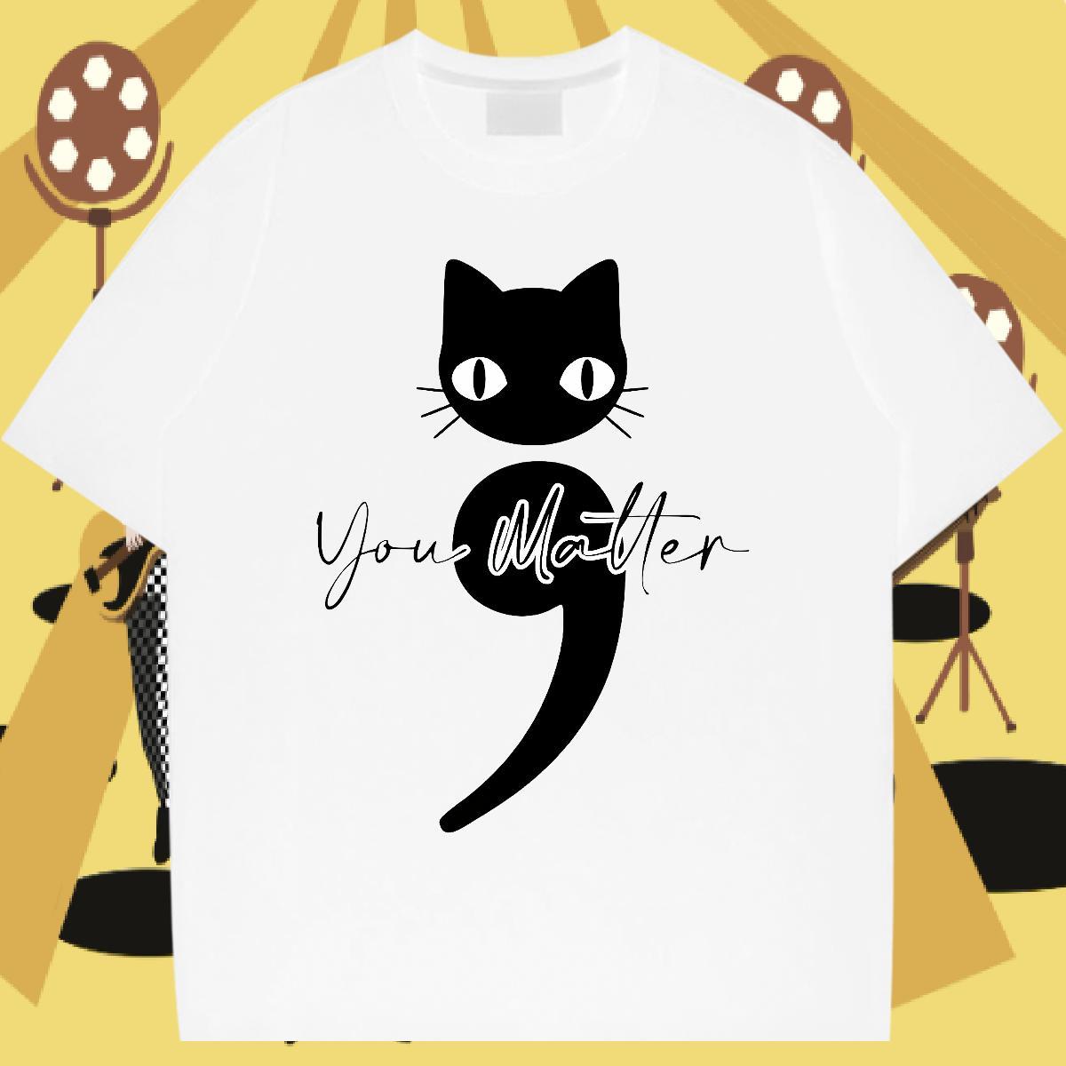 Fashion Designer Men T Shirts 100% Cotton 230g cat High Street Hip Hop Tshirts O-Neck Short Sleeve Popular Men Tshirts Oversized 4XL