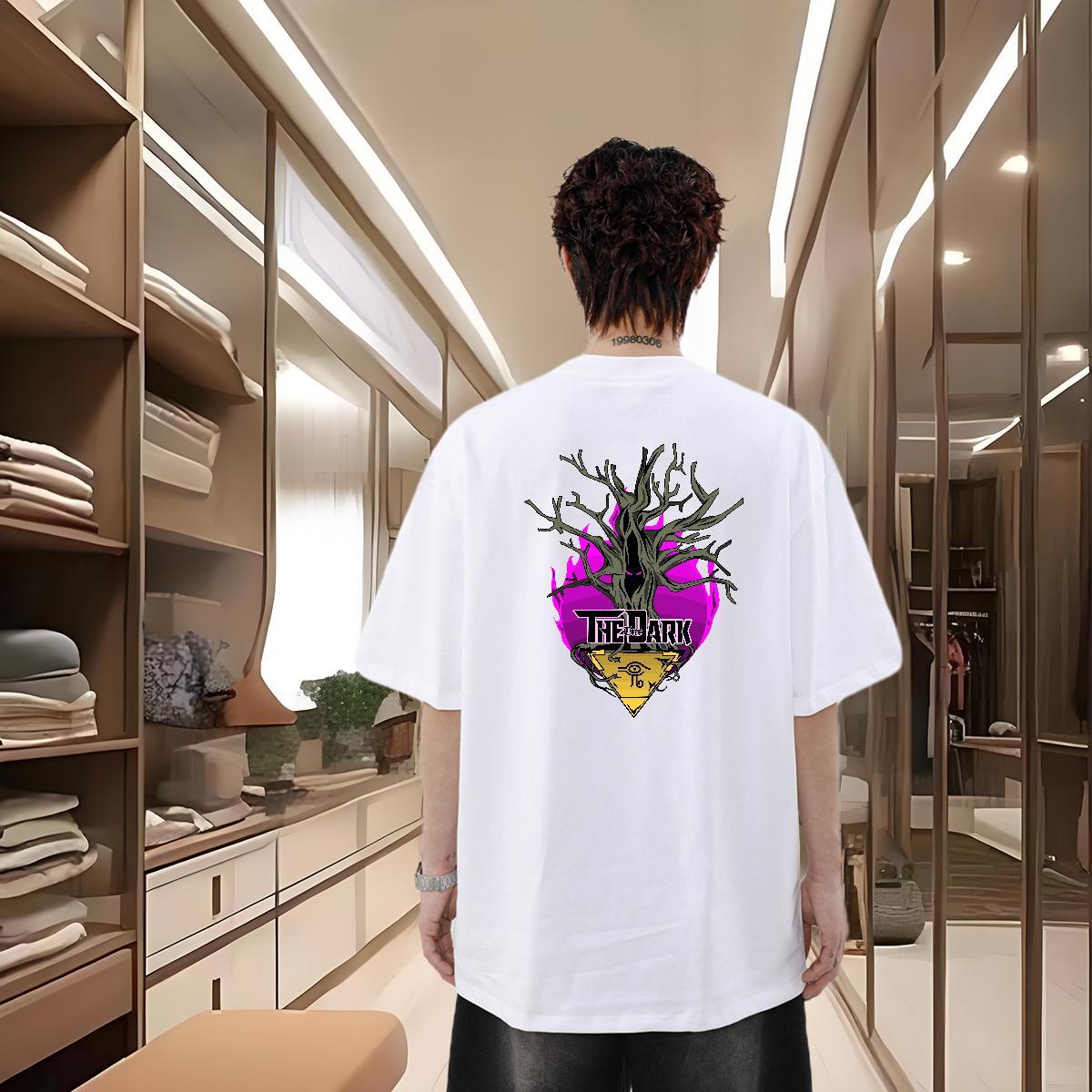 DIY Men T Shirts 230g Pure Cotton tree Casual Daily Wear Tshirts Short Sleeve Soft Wholesale Mens Tshirts Graphic