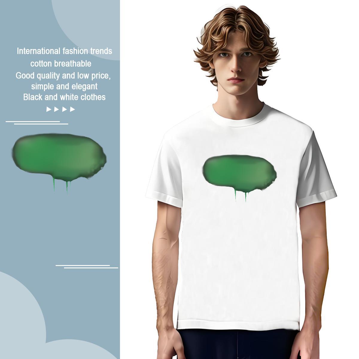 Men T Shirts 230g Cotton dialog box High Street Hip Hop Breathable Custom Print Oversized Men Tops Tees Designer TOP Quality Clothes