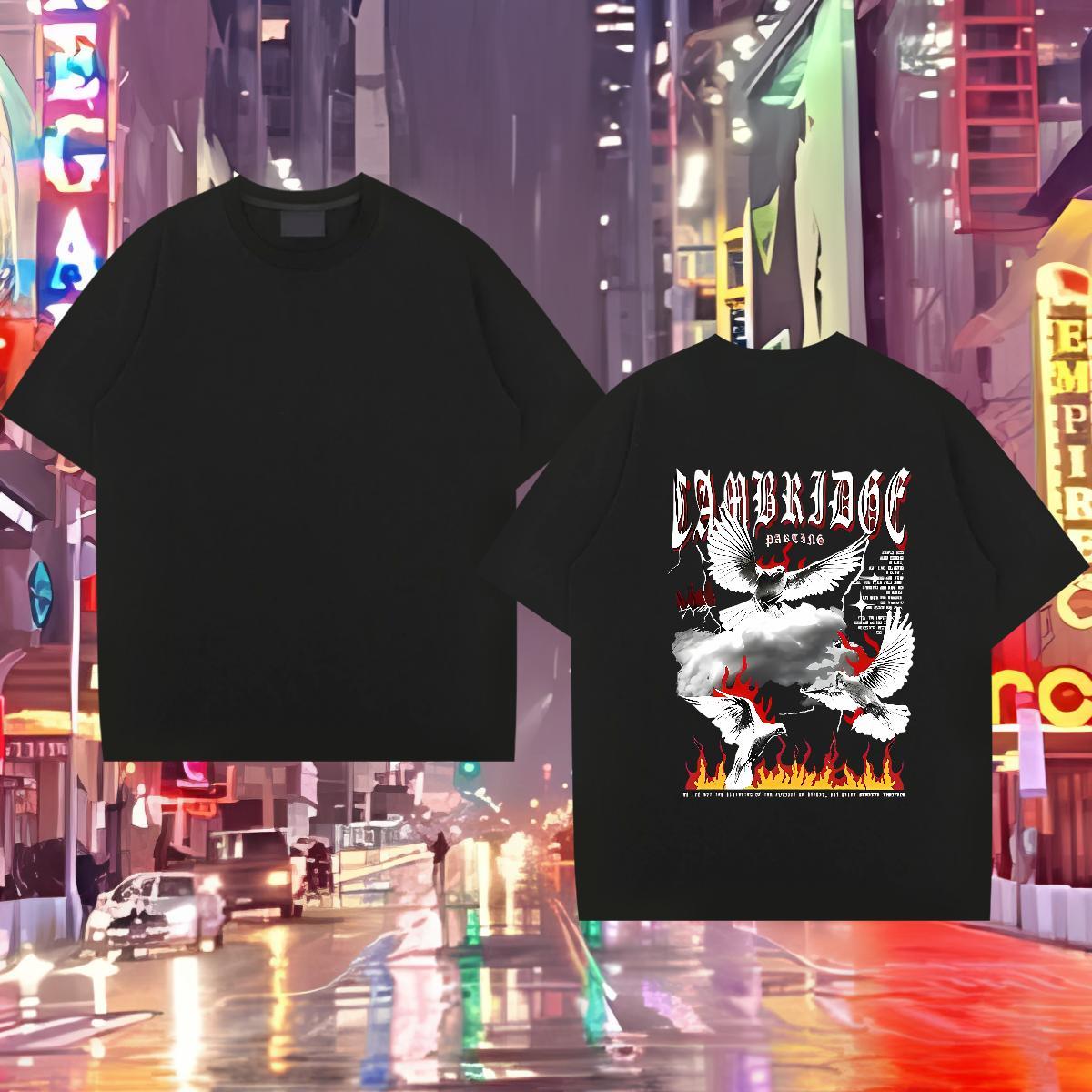 2024 Designer T-Shirts 100% Cotton 230g eagle Casual Wear Short Sleeve Soft Loose Men Tops Tees Customized