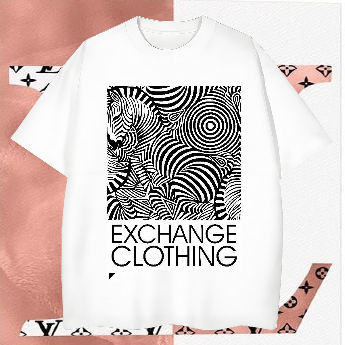 T Shirt For Man 230g Pure Cotton zebra Anime Printing Street Breathable Soft Asian Size Tshirts 2024 Classic Tee Shirt