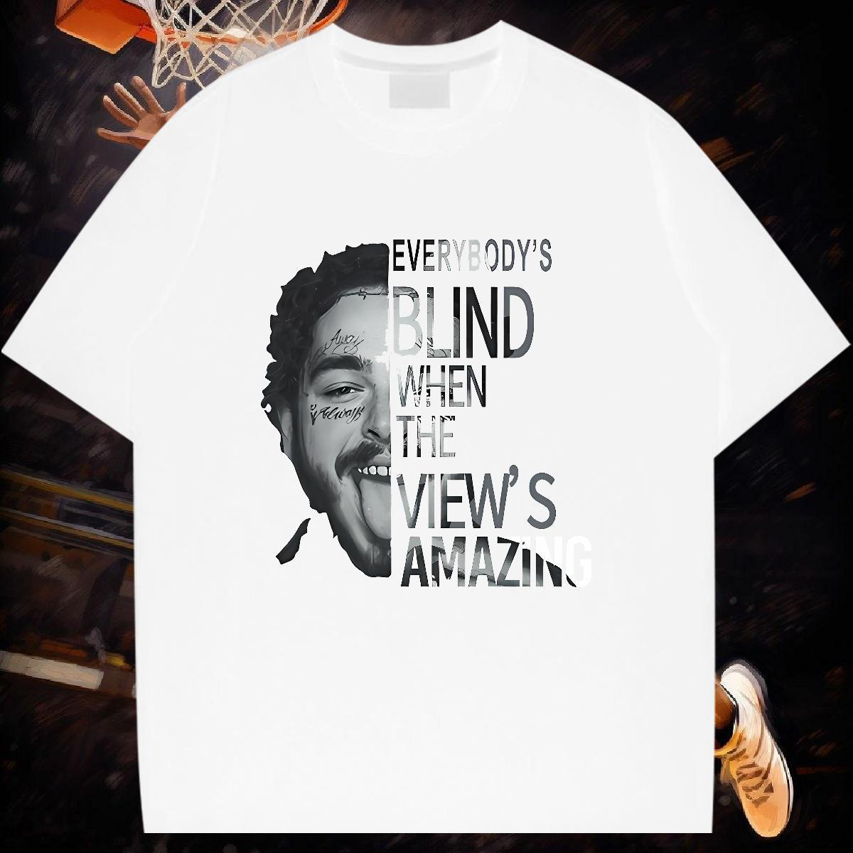 T Shirts Men 100% Cotton 230g portrait Casual O Neck Short Sleeves Anime Print Men Clothes T-Shirt Fashion Design High Quality Tee Shirt