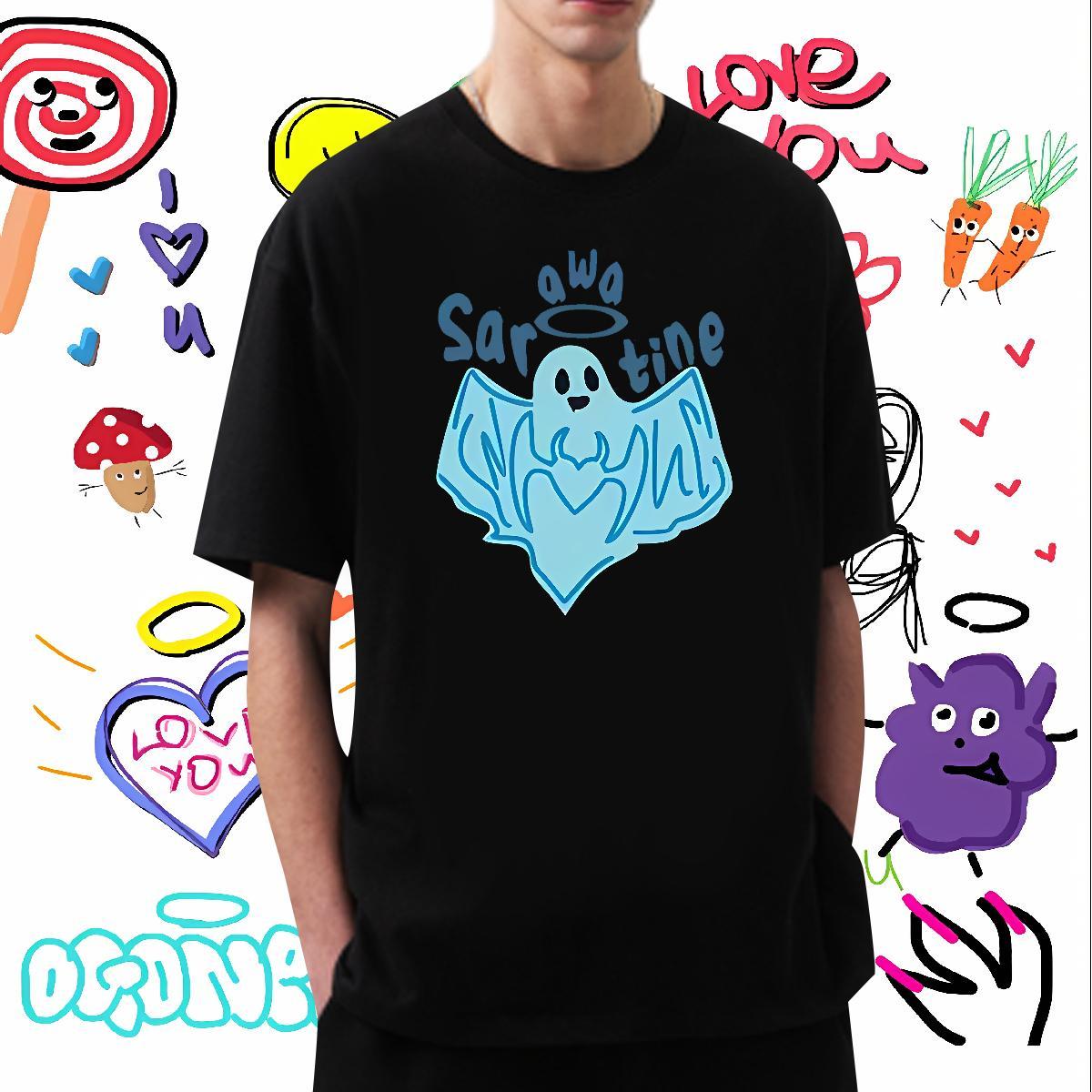 2024 Designer Men T Shirts 100% Cotton 230g halloween Sports Casual Tees O-Neck Short Sleeve Soft Men Tops Tees DIY Printed