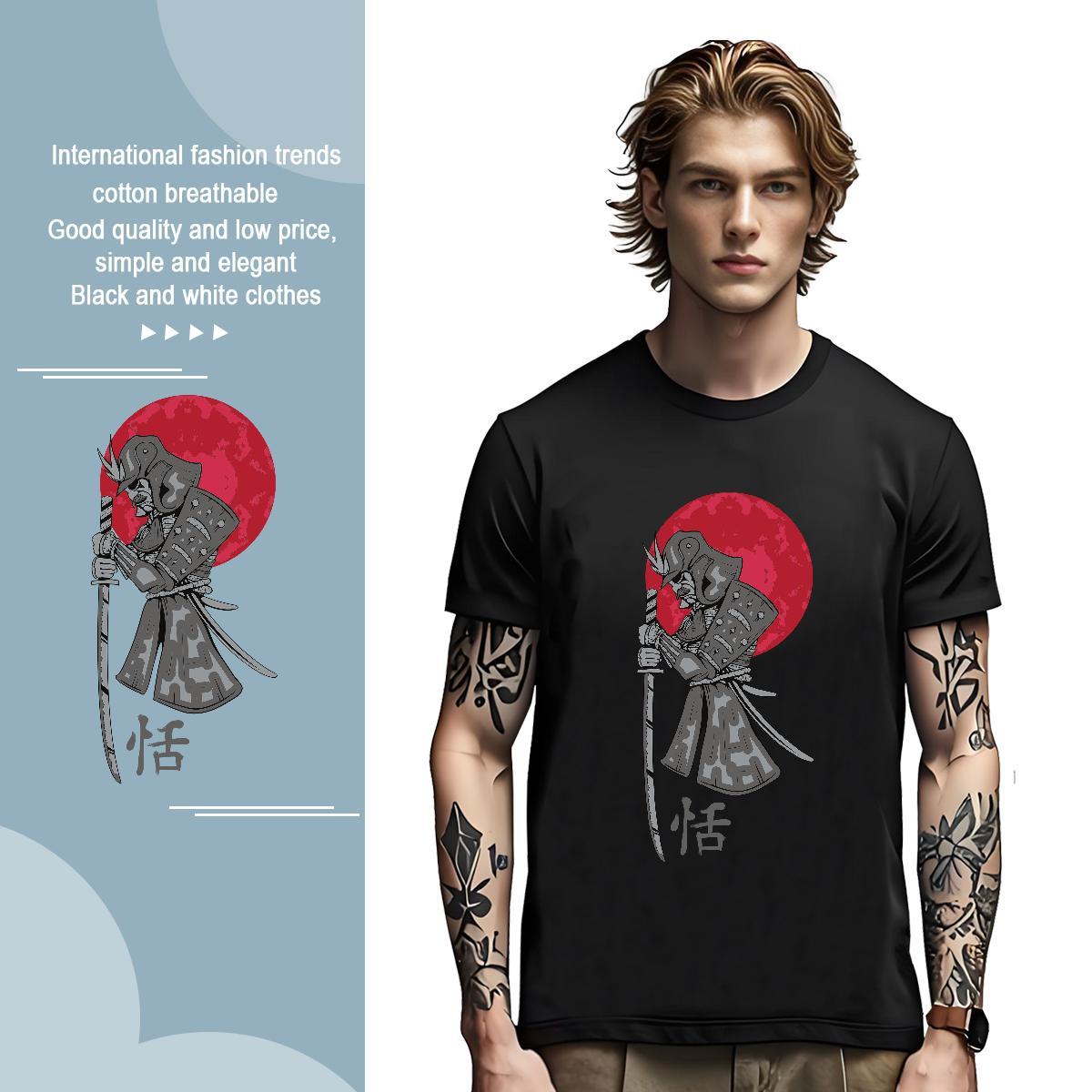 T Shirts Men 230g Pure Cotton portrait Street O-Neck Short Sleeve Custom Print Plus Size Men Tees Brand High Quality Tee Shirt