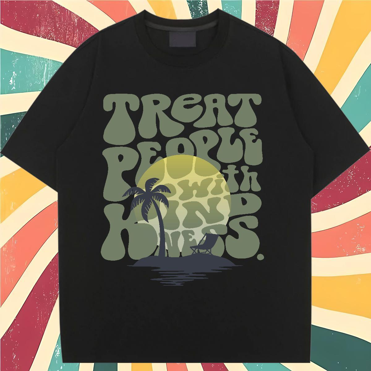 Loose T Shirt For Woman Breathable Crew Neck Lady T shirt DIY Printed tree Sport 230g Cotton 2024 Designer Clothes Shirt