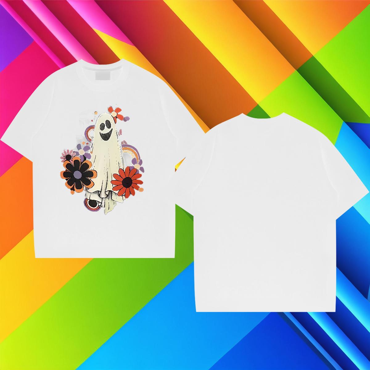 New T shirt 230g 100% Cotton monster Summer Casual Tops Tees Breathable Crew Neck High Quality Men Tees DIY Logo Oversized