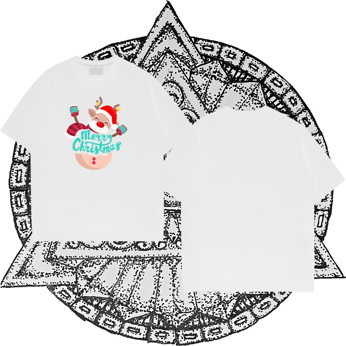 Designer Mens T Shirts 230g 100% Cotton Christmas Hip Hop Clothes Round Neck Short Sleeve Cool Design Men Tees DIY Logo Oversized