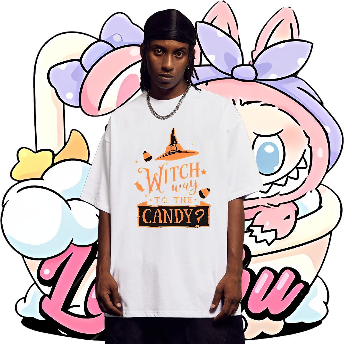 New Mens T Shirts 100% Cotton 230g halloween Casual Beach Tops Short Sleeve O-Neck High Quality Men Tops Tees Asian Size