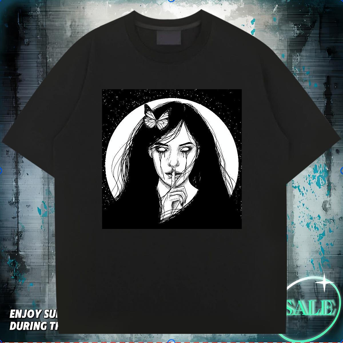 T Shirt For Man 230g Cotton nun Casual O-Neck Short Sleeve DIY Printed Mens Tshirts 2024 Designer Cool Tees Shirts