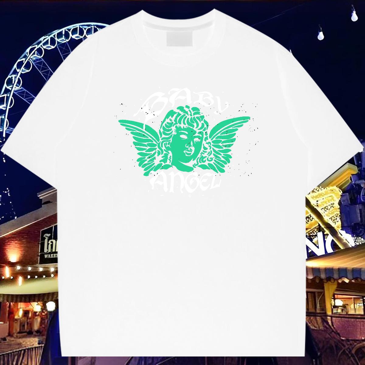 Men T Shirts 230g Pure Cotton icon Beach Breathable Crew Neck DIY Mens Tshirts Custom Designer Wear