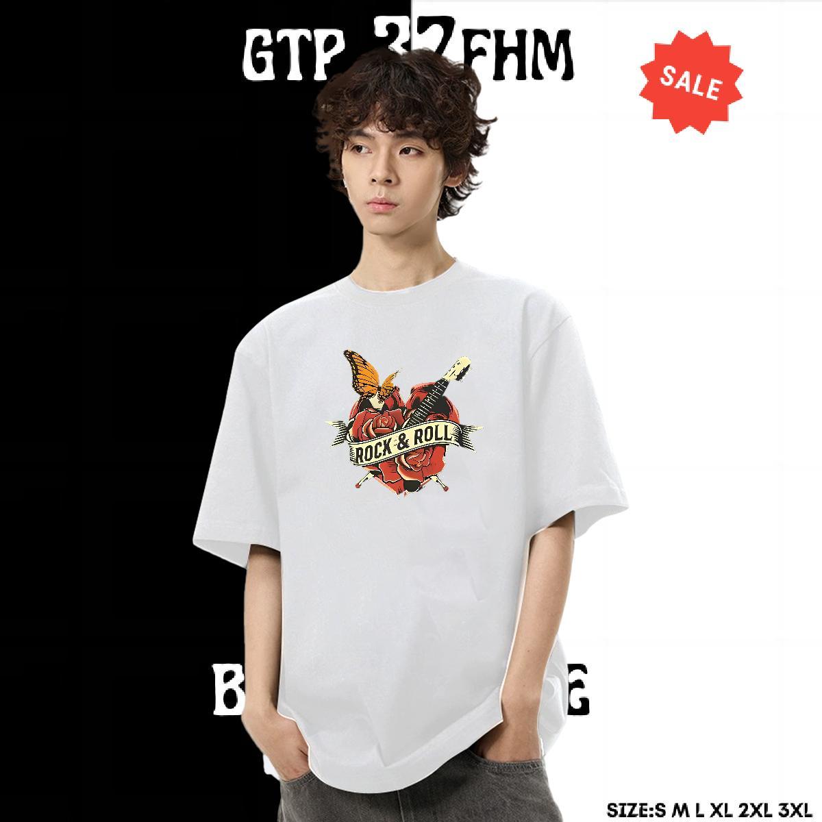 Popular Mens Tshirts 100% Cotton 230g Street letter DIY Anime Breathable Crew Neck Brand T-Shirts Top Tees