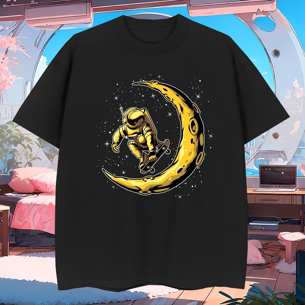 Mens T Shirts 230g Pure Cotton universe Sport Breathable Crew Neck Oversized 4XL Men Tops Tees Casual New Brand Polos