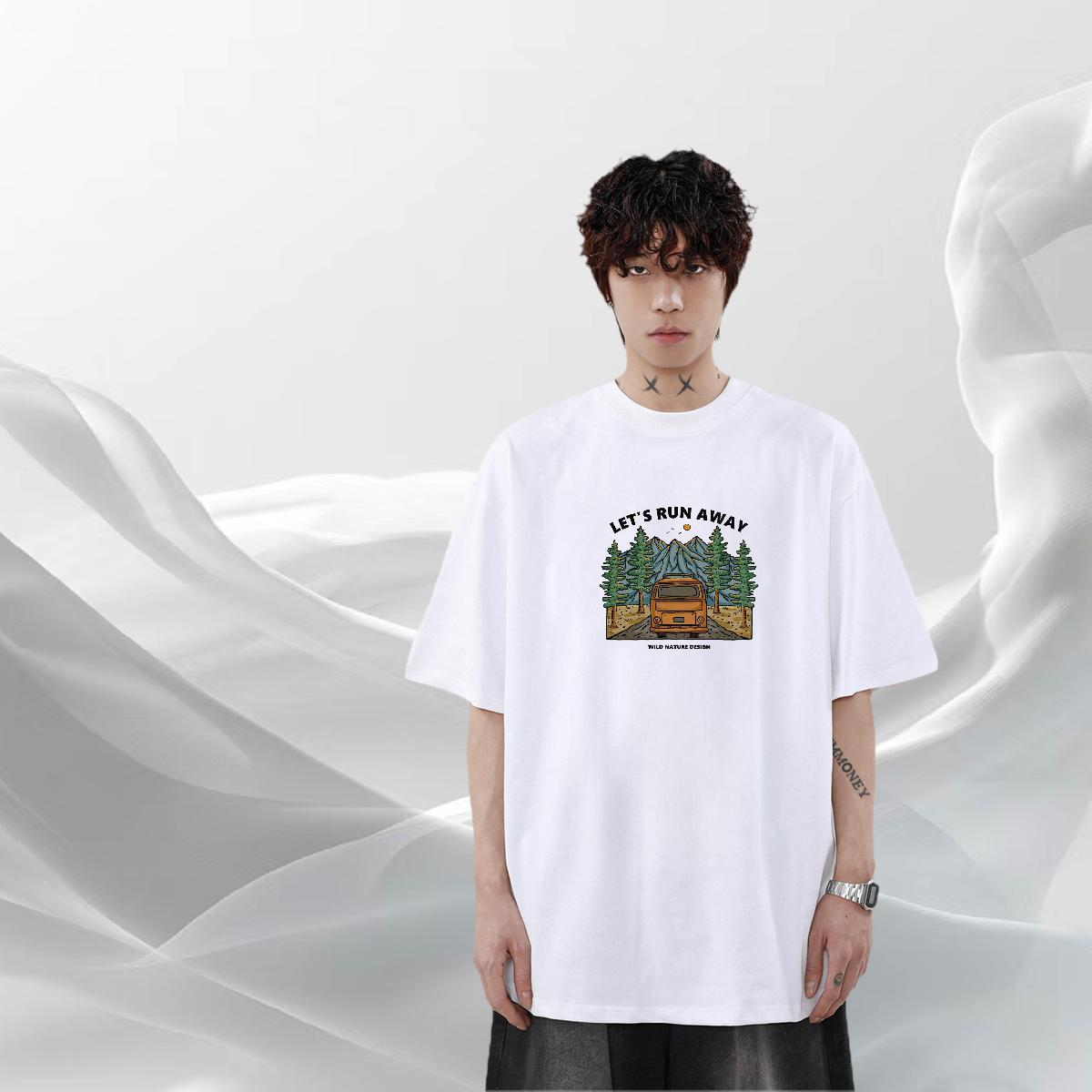 Wholesale Couples T Shirts 100% Cotton 230g Spring Summer car Custom Anime Crew Neck Breathable DIY T shirt Wear