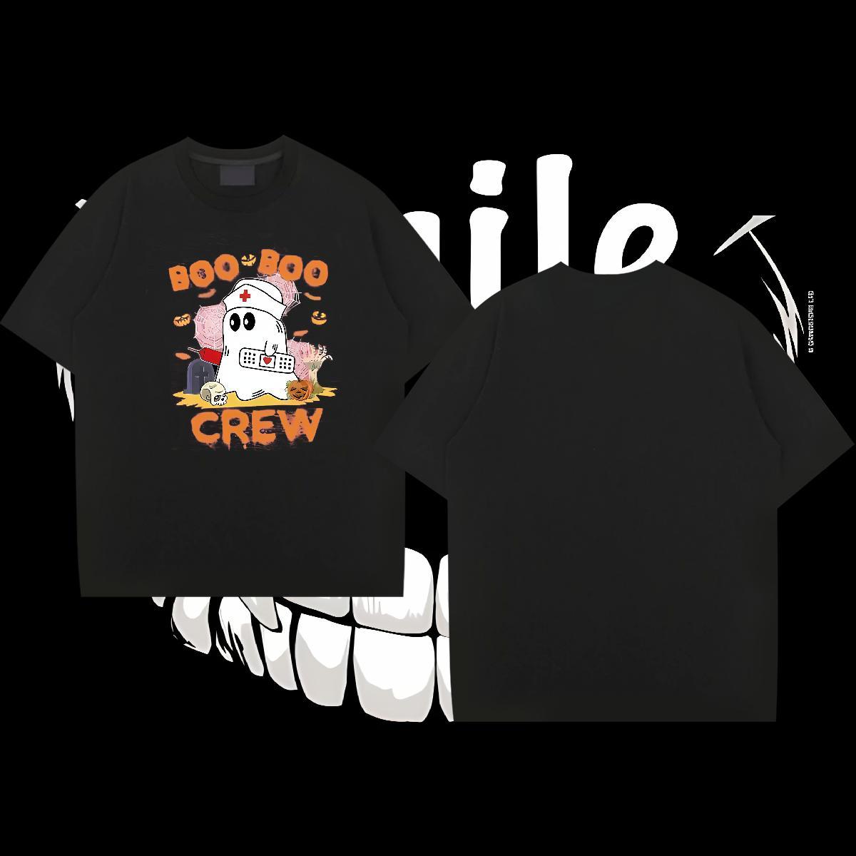 Brand T-Shirts for Men 230g Cotton halloween Sport Tops Tees Breathable Short Sleeve Classic Men Tops Tees Oversized
