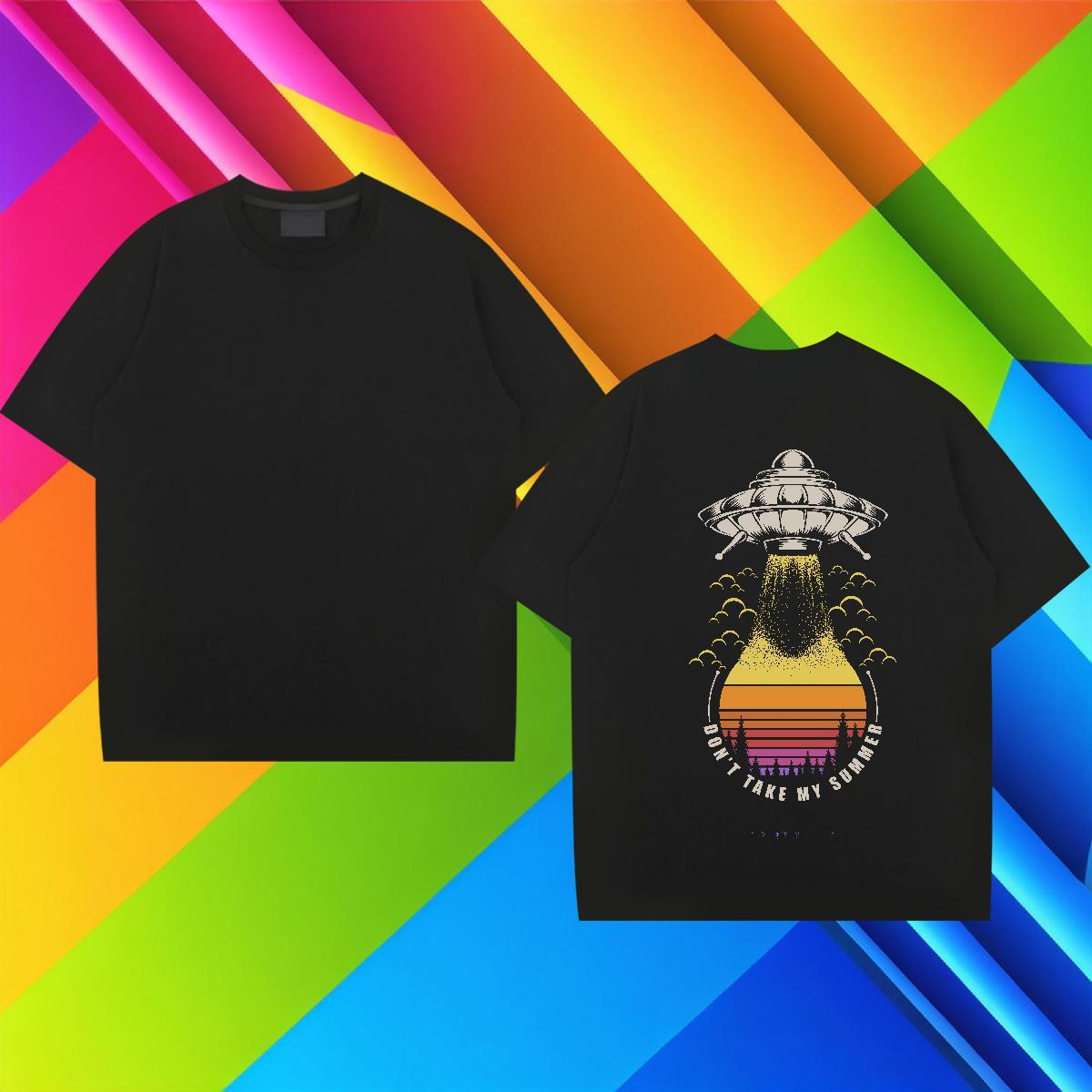 Free Shipping T shirt UFO Clothes 230g 100% Cotton Street Casual High Quality Anime Print Breathable Soft Men Clothes T-Shirt