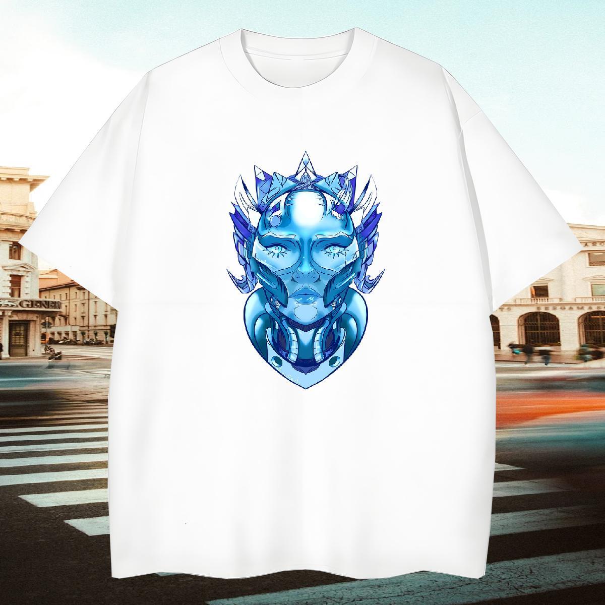 Soft Tshirts 100% Cotton 230g Street Casual ET White Plus Size Breathable Soft DIY Man T Shirts Tops Tees