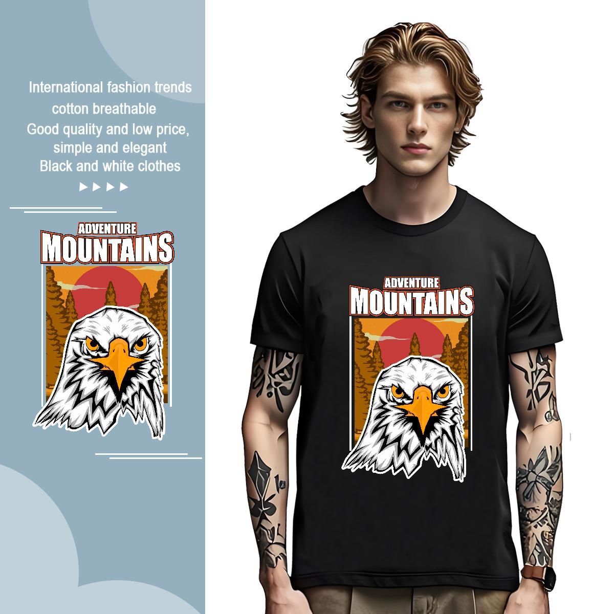 Cool Men Clothes T-Shirt 230g Cotton cool T-Shirts Street Wear Pure Cotton DIY 2024 Summer Tees Shirts