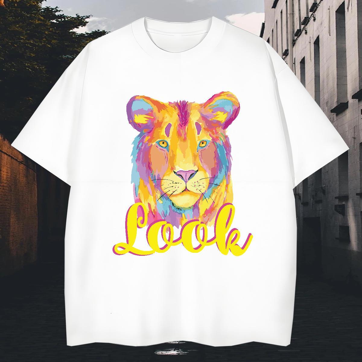 Classic T-Shirts for Men 230g Pure Cotton Daily Wear Tops Shirt Breathable Crew Neck Comfortable Men Clothes T-Shirt DIY Printed