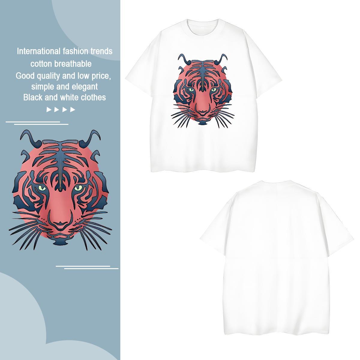 Man T Shirts 230g 100% Cotton Anime Printing Street Pure Cotton Customized Tshirts Classic Casual Soft Tops