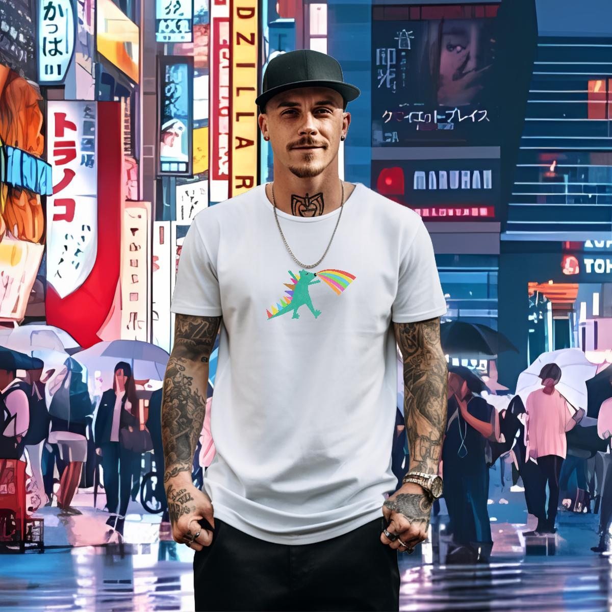 2024 Summer Man T Shirts 230g Pure Cotton dinosaur Sports Casual Tees Shirts O Neck Short Sleeves TOP Quality Mens Tshirts Custom Printed