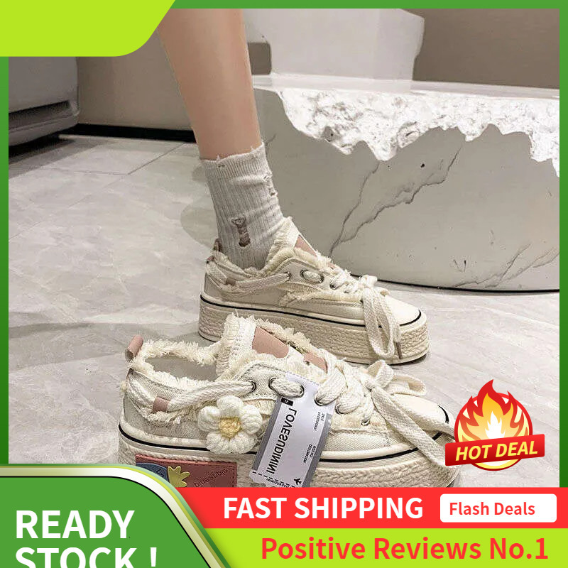 Women Ddmysports S Flower Design Canvas Shoes Breathable Thick Sole Versatile Black Free Shipping Outdoor hoes ole hipping
