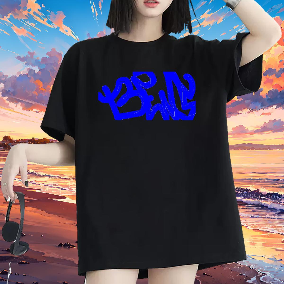 5A Unisex Tshirts 230g Cotton letter High Street Hip Hop T-Shirts for Women O-Neck Short Sleeve Custom Print Plus Size Tee Shirt