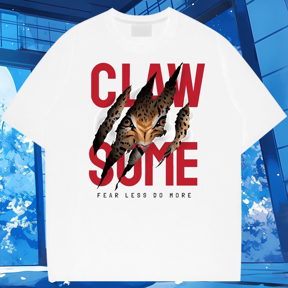 Fashion Design T shirt 230g 100% Cotton Sport Top Tees Short Sleeve Soft Loose Men Clothes T-Shirt DIY Anime