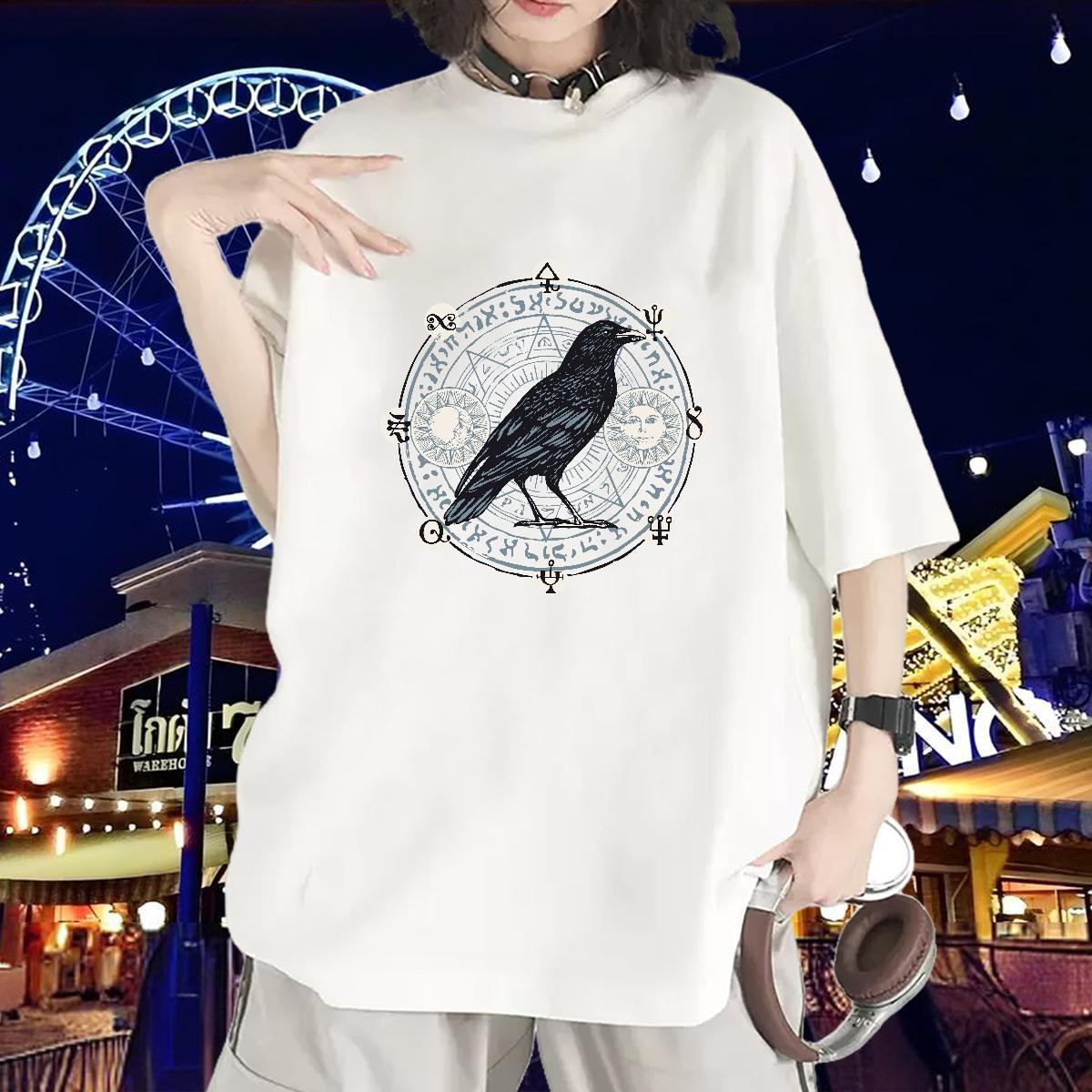 High quality T Shirts Women Crew Neck Breathable Tshirt for Man Woman Customized bird Sports Casual 230g Pure Cotton 2024 DIY Tops Tees