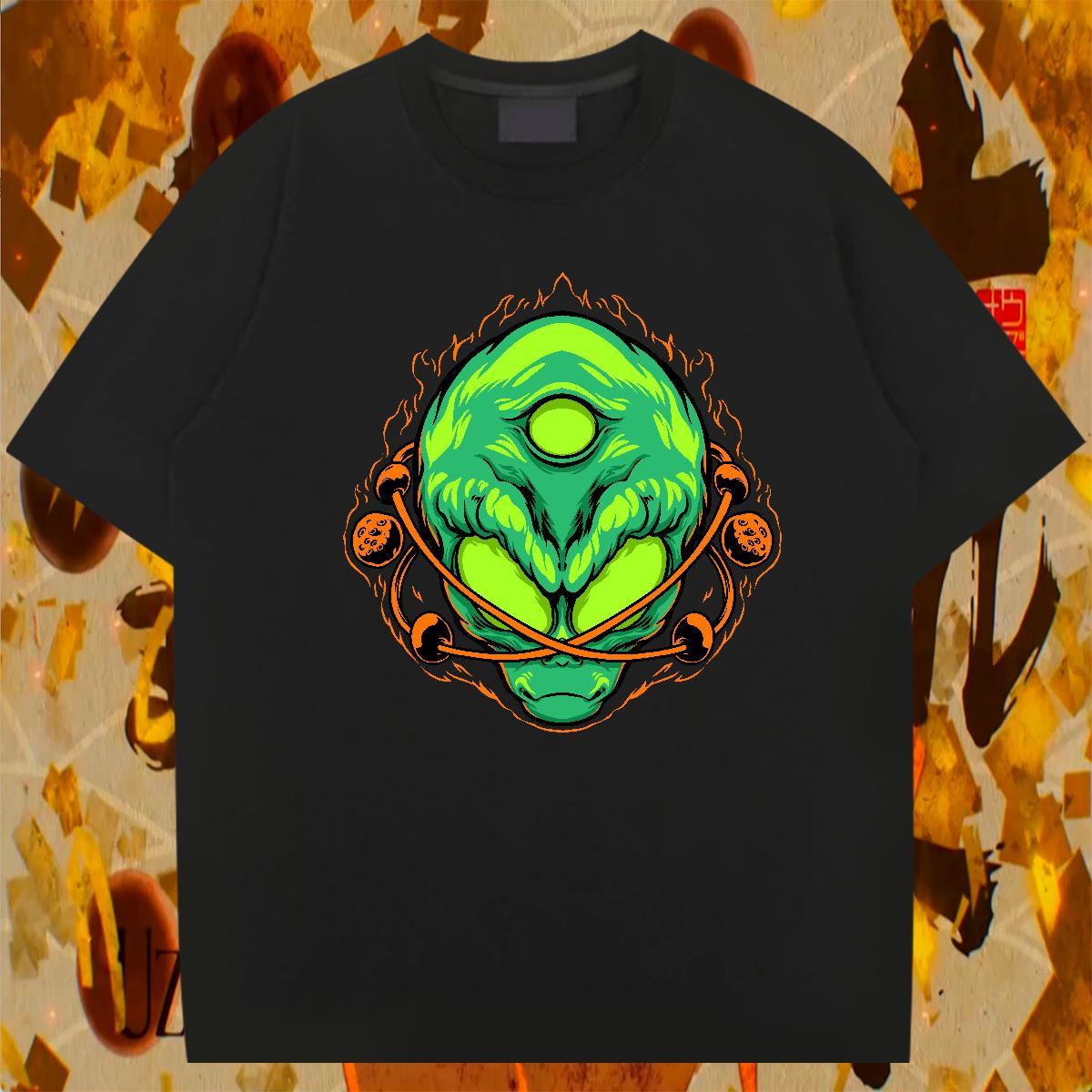 Popular Men Tops Tees 230g Pure Cotton Outdoor ET Oversized 3XL 4XL Breathable Short Sleeve New T Shirt For Man Top Tees